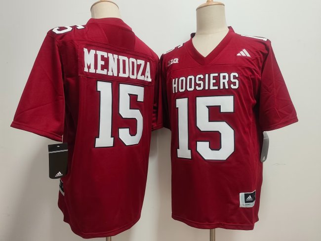 Indiana Hoosiers 15 Fernando Mendoza Coolege Football Jersey Red