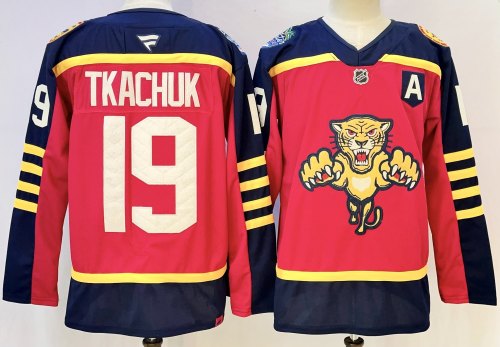 Fanatics Florida Panthers 19 Matthew Tkachuk Ice Hockey Jersey Red