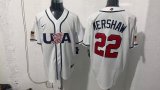 USA  Los Angeles Dodgers 22 Clayton Kershaw Baseball Jersey White