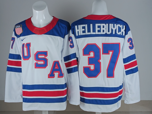 Classic USA 37 Connor Hellebuyck Ice Hockey Jersey White