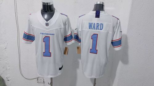 Tennessee Titans 1 Cameron Ward Football Jersey White Three Dynasties