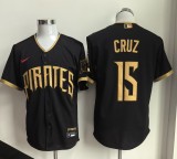 Pittsburgh Pirates 15 Oneil Cruz Baseball Jersey Black