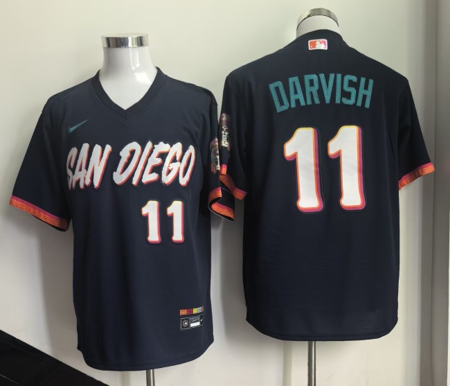 San Diego Padres 11 Yu Darvish Baseball Jersey pullover style