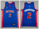Youth Detroit Pistons 2 Cade Cunningham Basketball Jersey Blue
