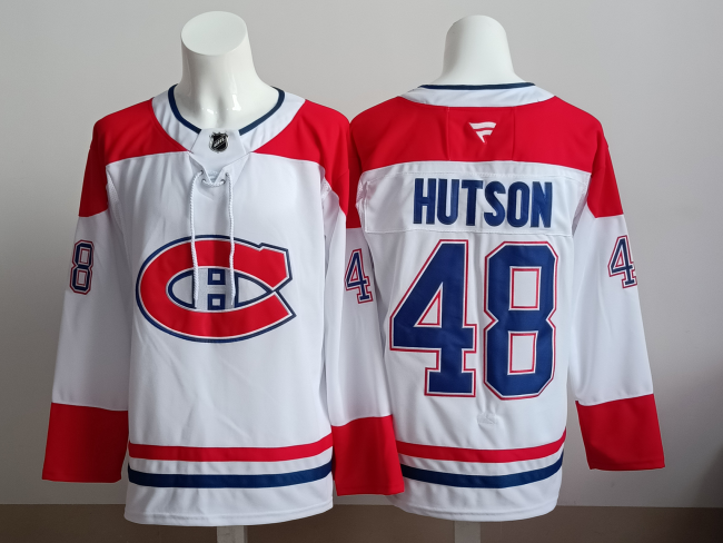 Fanatics Montreal Canadiens 48 Lane Hutson Ice Hockey Jersey White