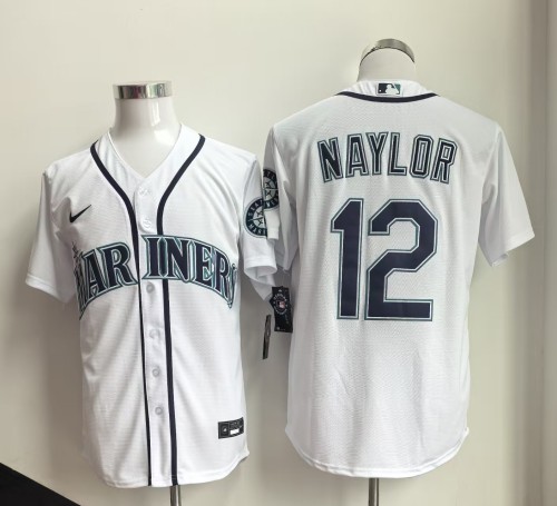 Seattle Mariners 12 Josh Naylor Baseball Jersey White