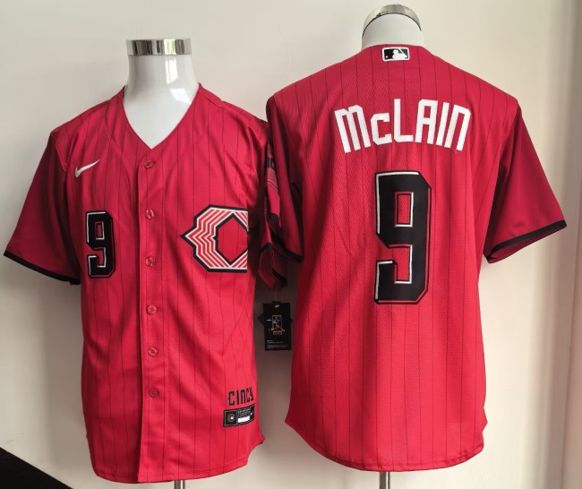 Cincinnati Reds 9 Matt McLain Baseball Jersey Red