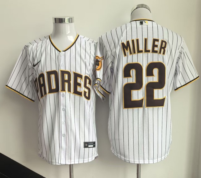 San Diego Padres 22 Mason Miller Baseball Jersey White