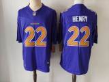 Baltimore Ravens 22 Derrick Henry Football Jersey Purple Three Dynasties