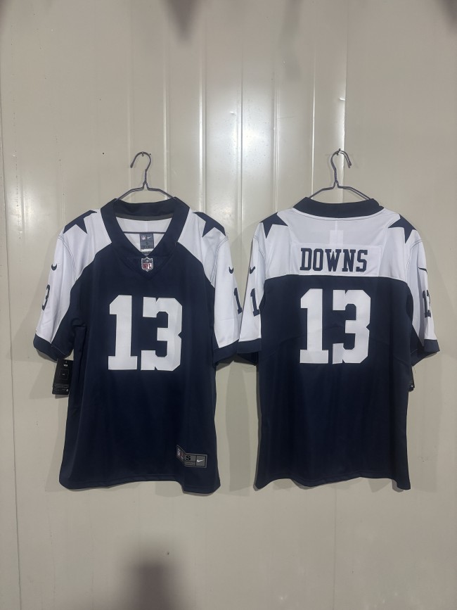 Dallas Cowboys 13 Caleb Downs Football Jersey Legend Navy Blue