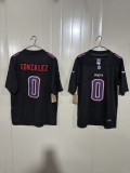 New England Patriots 0 Christian Gonzalez Football Jersey Legend Navy Blue
