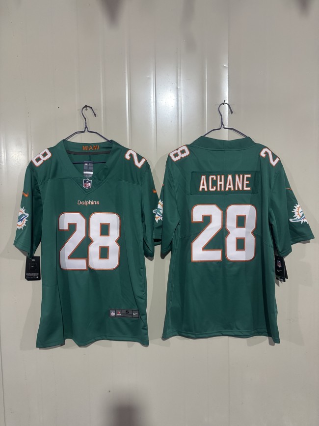 Miami Dolphins 28 Devon Achane Football Jersey Legend Green
