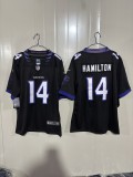 Baltimore Ravens 14 Kyle Hamilton Football Jersey Legend Black