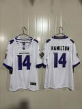 Baltimore Ravens 14 Kyle Hamilton Football Jersey Legend White