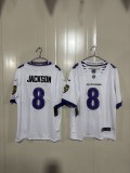 Baltimore Ravens 8 Lamar Jackson Football Jersey Legend White