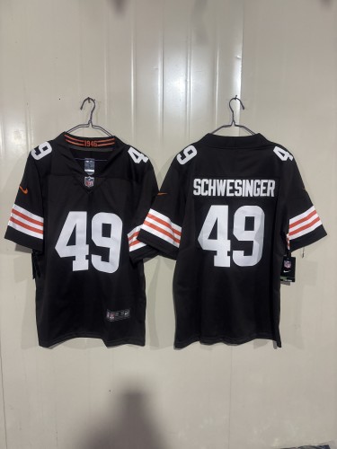 Cleveland Browns 49 Carson Schwesinger Football Jersey Legendary Brown