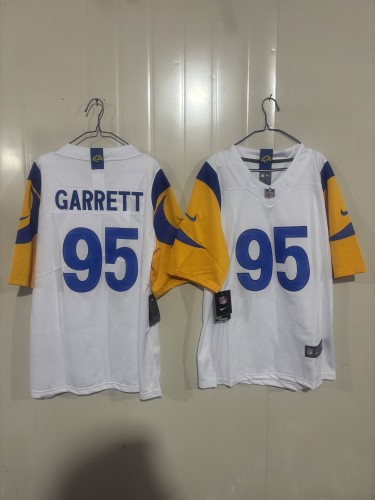 St. Louis Rams 95 Myles Garrett Football Jersey Legend White