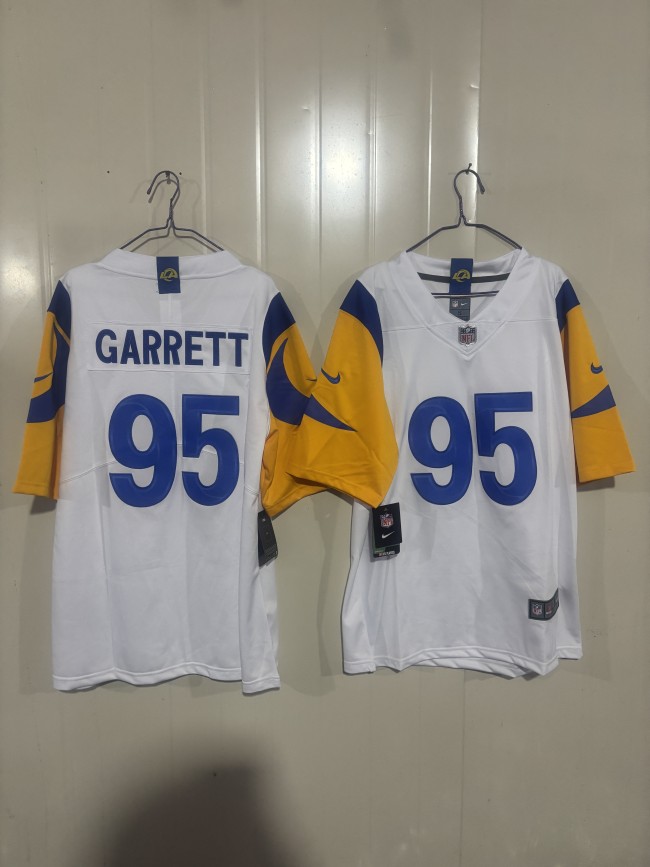 St. Louis Rams 95 Myles Garrett Football Jersey Legend White