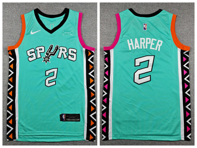San Antonio Spurs 2  Dylan Harper Basketball Jersey Green