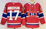 Fanatics Montreal Canadiens 17 Josh Anderson Ice Hockey Jersey Red