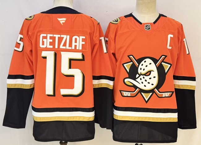 Anaheim Ducks 15 Ryan Getzlaf Ice Hockey Jersey Orange