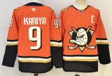Anaheim Ducks 9 Paul Kariya Ice Hockey Jersey Orange