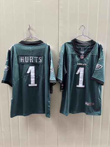 New Philadelphia Eagles 1 Jalen Hurts Football Jersey Legend Green