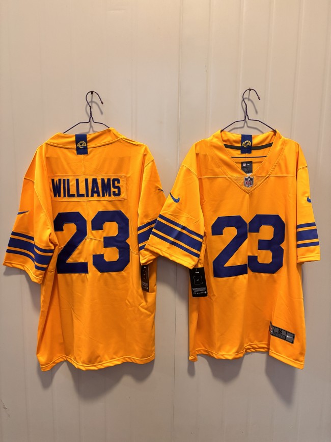 St. Louis Rams 23 Aeneas Williams Football Jersey Legend Yellow