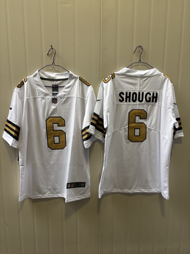 New Orleans Saints 6 Tyler Shough Football Jersey Legend White