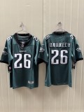 New Philadelphia Eagles 26 Saquon Barkley Football Jersey Legend Green