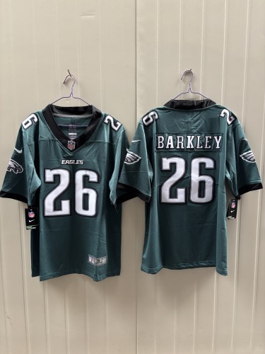 New Philadelphia Eagles 26 Saquon Barkley Football Jersey Legend Green