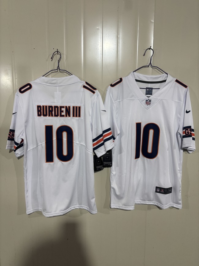 Chicago Bears 10 Luther Burden III Football Jersey Legendary White