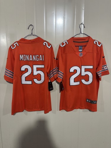 Chicago Bears 25 Kyle Monangai Football Jersey Legendary Orange