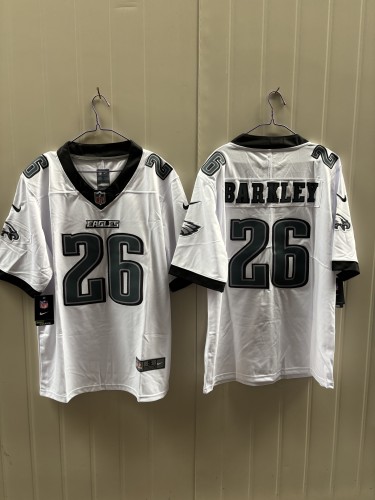 New Philadelphia Eagles 26 Saquon Barkley Football Jersey Legend White
