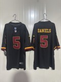 Washington Redskins 5 Jayden Daniels Football Jersey Legend Black