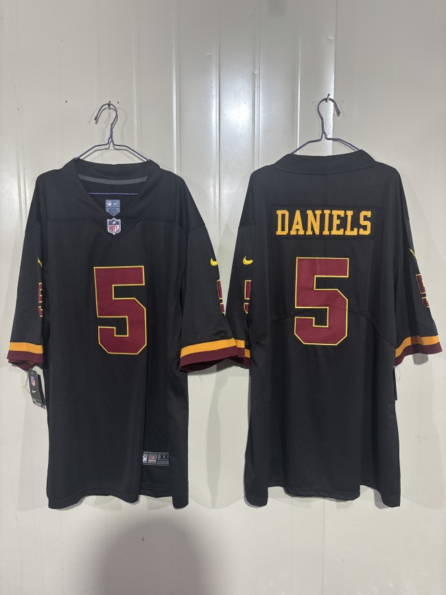Washington Redskins 5 Jayden Daniels Football Jersey Legend Black