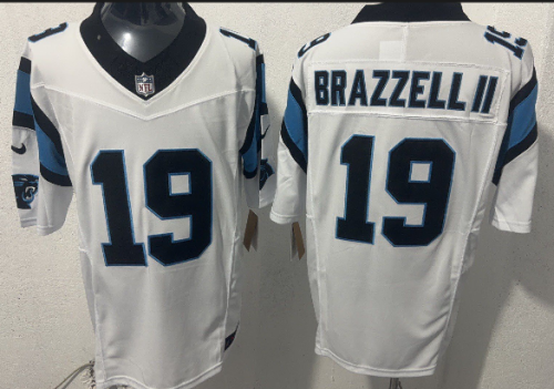 Carolina Panthers 19  Chris Brazzell II Football Jersey White Three Dynasties