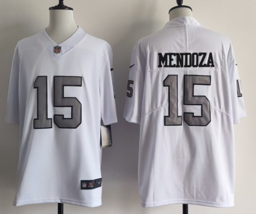 Oakland Raiders 15 Fernando Mendoza Football Jersey Legend White