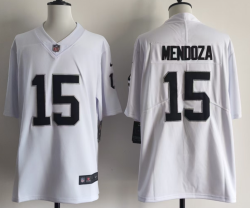Oakland Raiders 15 Fernando Mendoza Football Jersey Legend White