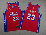 Youth Philadelphia 76ers 23 LeBron James Basketball Jersey Red