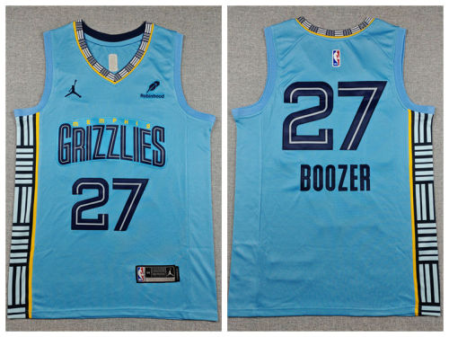 Memphis Grizzlies﻿ 27 Cameron Boozer Basketball Jersey Blue