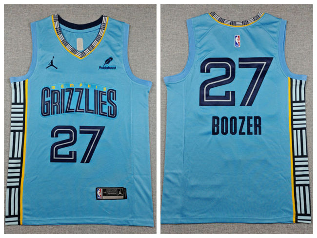 Memphis Grizzlies﻿ 27 Cameron Boozer Basketball Jersey Blue