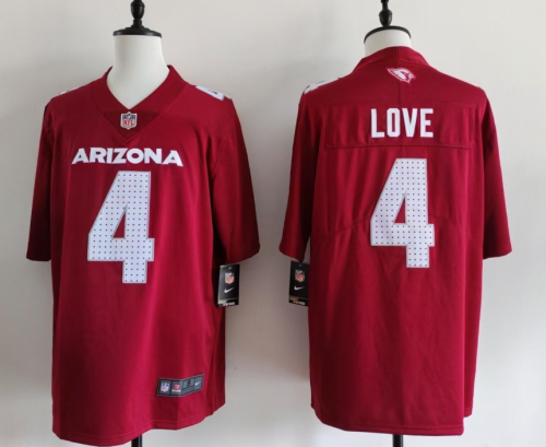 Arizona Cardinals 4 Jeremiyah Love Football Jersey Legend Red