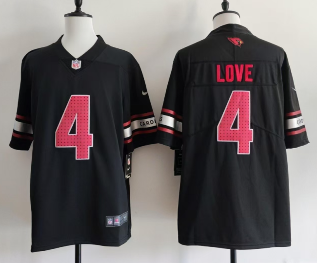 Arizona Cardinals 4 Jeremiyah Love Football Jersey Legend Black