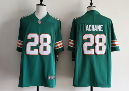 Miami Dolphins 28 Devon Achane Football Jersey Legend Green