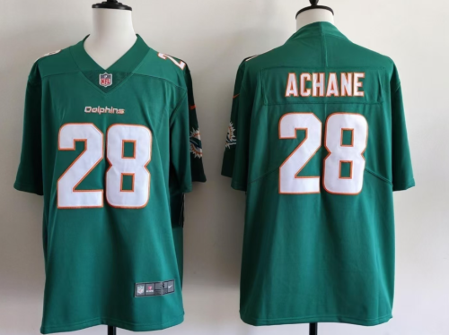 Miami Dolphins 28 Devon Achane Football Jersey Legend Green