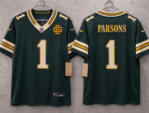 Green Bay Packers 1 Micah Parsons Football Jersey Three Dynasties Green