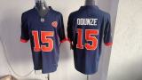 Chicago Bears 15 Rome Odunze Football Jersey Legendary  Three Generations Navy Blue