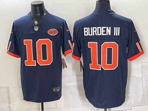 Chicago Bears 10 Luther Burden III Football Jersey Legendary  Three Generations Navy Blue