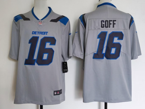 Detroit Lions 16 Jared Goff Football Jersey Legend Gray
